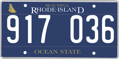 RI license plate 917036