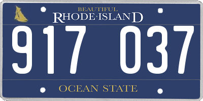 RI license plate 917037