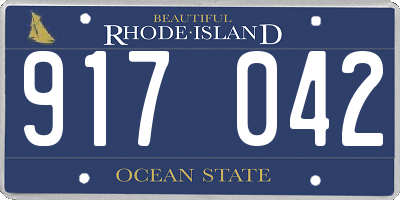 RI license plate 917042