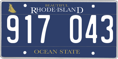 RI license plate 917043