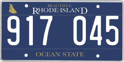 RI license plate 917045