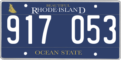 RI license plate 917053