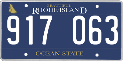 RI license plate 917063