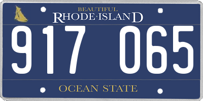 RI license plate 917065