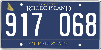 RI license plate 917068