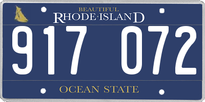 RI license plate 917072