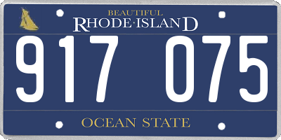 RI license plate 917075