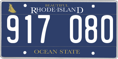 RI license plate 917080