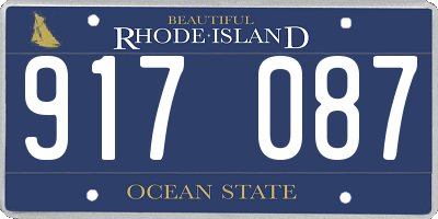 RI license plate 917087