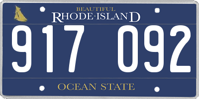 RI license plate 917092