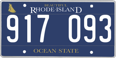 RI license plate 917093