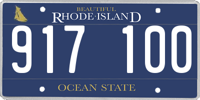 RI license plate 917100