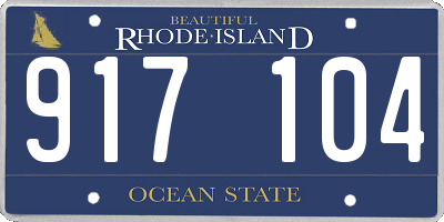 RI license plate 917104