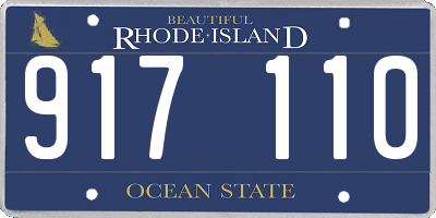 RI license plate 917110