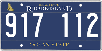 RI license plate 917112