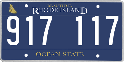 RI license plate 917117