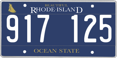 RI license plate 917125