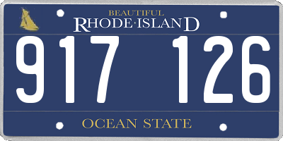 RI license plate 917126