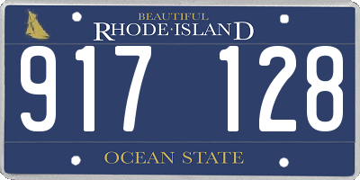 RI license plate 917128