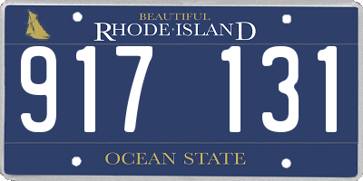 RI license plate 917131