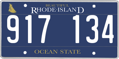 RI license plate 917134