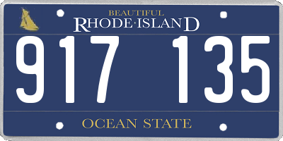 RI license plate 917135