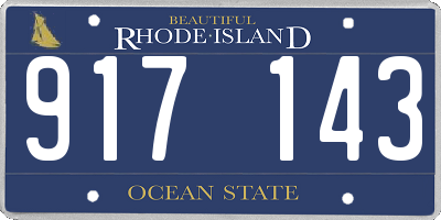 RI license plate 917143