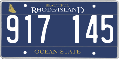 RI license plate 917145