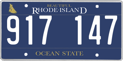 RI license plate 917147