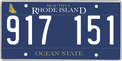 RI license plate 917151