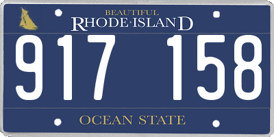 RI license plate 917158