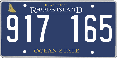 RI license plate 917165
