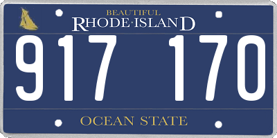 RI license plate 917170