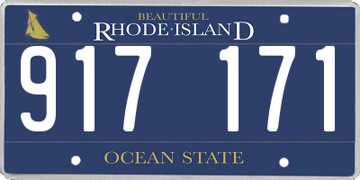RI license plate 917171