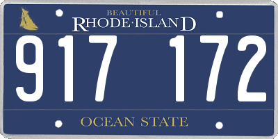 RI license plate 917172