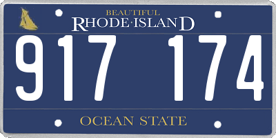 RI license plate 917174