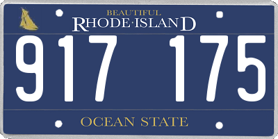 RI license plate 917175