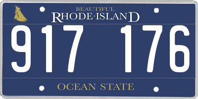 RI license plate 917176