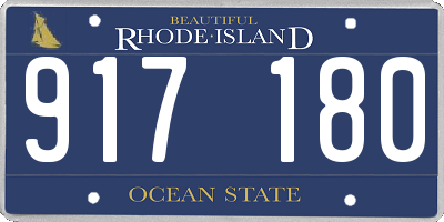 RI license plate 917180