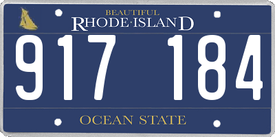 RI license plate 917184