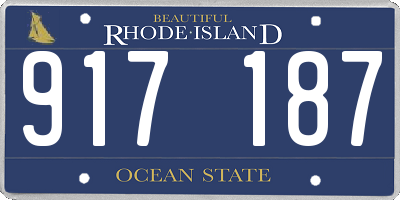 RI license plate 917187
