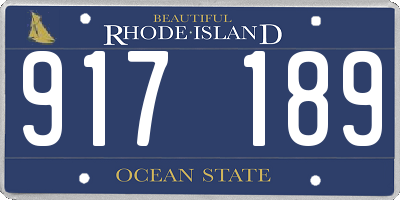 RI license plate 917189
