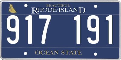 RI license plate 917191