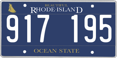 RI license plate 917195