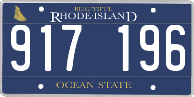 RI license plate 917196