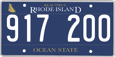 RI license plate 917200