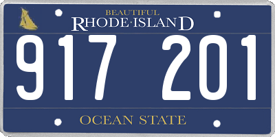 RI license plate 917201