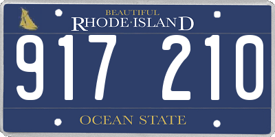 RI license plate 917210