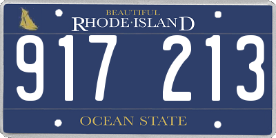 RI license plate 917213