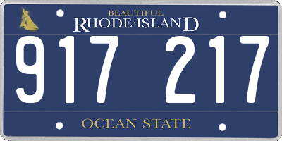 RI license plate 917217